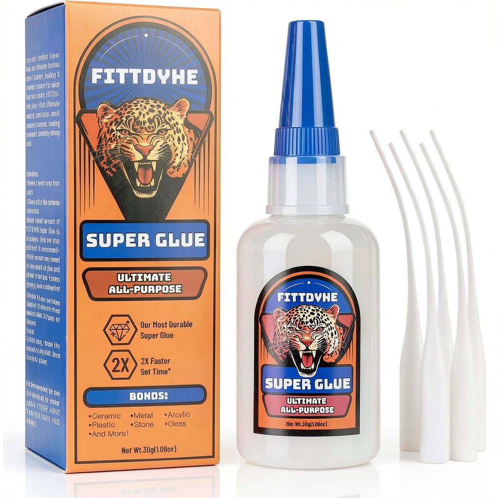Installing FITTDYHE Super Glue Fast Drying Waterproof for DIY Projects on a wooden desk