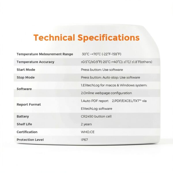 Elitech Data Logger Temperature Humidity Monitor Industrial-7