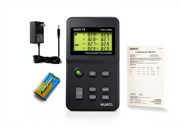 HUATO 8 Channel Data Logger Temperature Monitor S220-T8-1