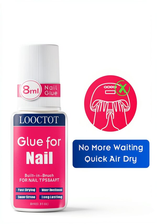 LOOCTOT Nail Glue Fast Drying Water Resistant Professional-6
