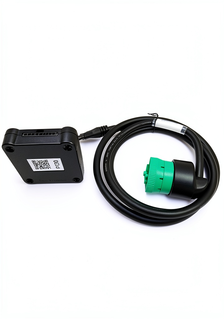 Installing FLEX ELD Industrial Data Logger Compact Design Wireless on a wooden desk
