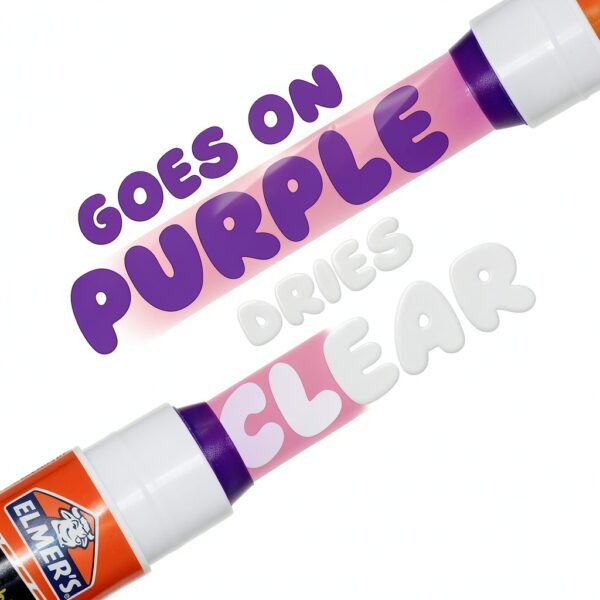 Elmers Glue Sticks Purple Dries Clear Arts Crafts School-1