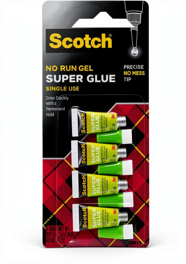 Scotch Super Glue Gel Multipack Instant Adhesive Leather-0