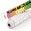 HTVRONT Transfer Tape Medium Tack Red Grid Craft Paper-0
