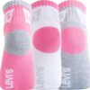 Levis Boys Ankle Socks Stretchy Polyester Cushioned Sole-1