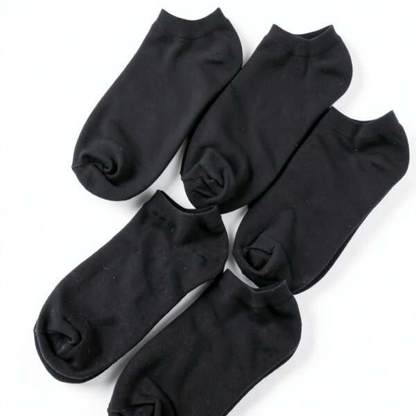 Kids Black Cotton Socks 18 Pairs Low Cut Unisex Children-5