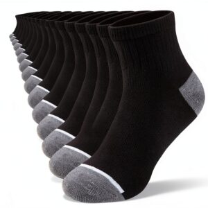 Boys Black Ankle Socks 20 Pairs Ultra Soft Reinforced-0