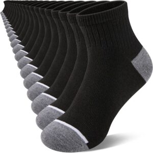 Boys Black Ankle Socks 20 Pairs Ultra Soft Reinforced-0