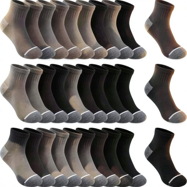 BOSSUN Boys Ankle Socks 30 Pack Lightweight Breathable-0