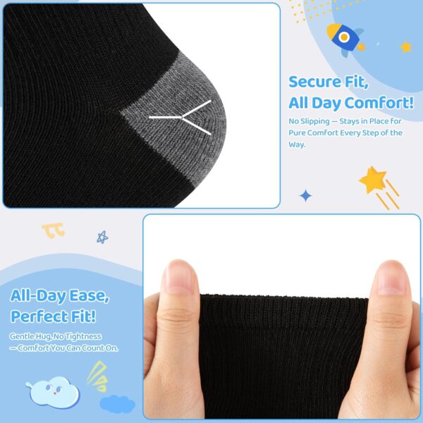Boys Black Ankle Socks 20 Pairs Ultra Soft Reinforced-2