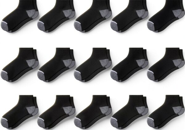 Boys Ankle Socks 20 Pairs Ultra Soft Reinforced Toe Heel-0