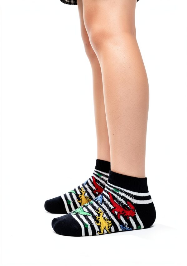 Dinosaur Socks Boys Ankle Breathable Fabric Fun Print-6