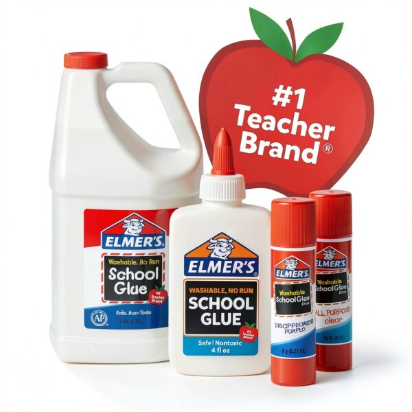 Elmers Glue Sticks Purple Dries Clear Arts Crafts School-2