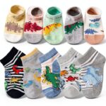 Dinosaur Socks Boys Ankle Breathable Fabric Fun Print-0