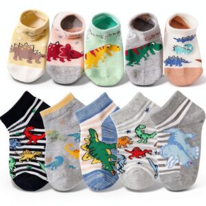 Dinosaur Socks Boys Ankle Breathable Fabric Fun Print-0