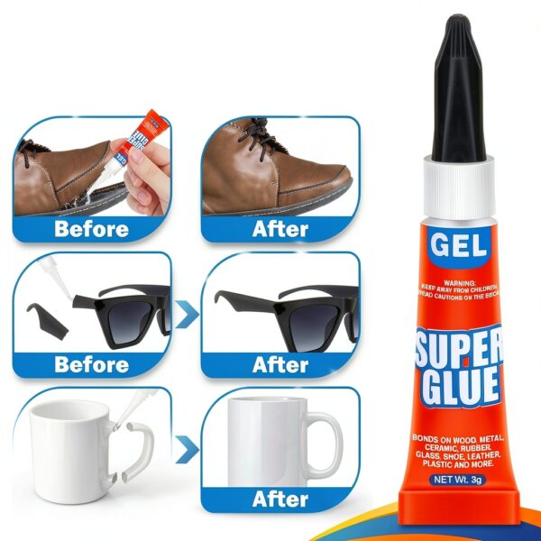 INSOIA Super Glue Gel Liquid Cyanoacrylate Adhesive-4