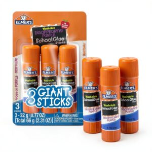 Elmers Glue Sticks Purple Dries Clear Arts Crafts School-0