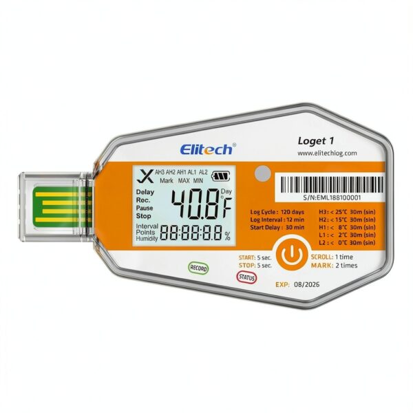 Elitech Data Logger Temperature Humidity Monitor Industrial-0