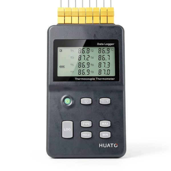 HUATO 8 Channel Data Logger Temperature Monitor S220-T8-0