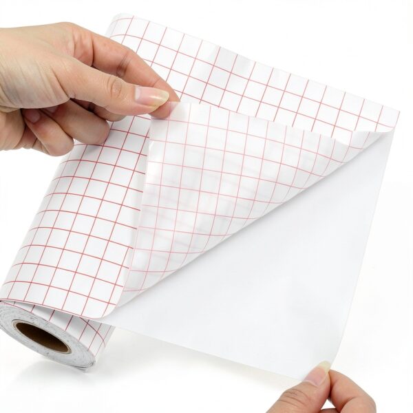 HTVRONT Transfer Tape Medium Tack Red Grid Craft Paper-2
