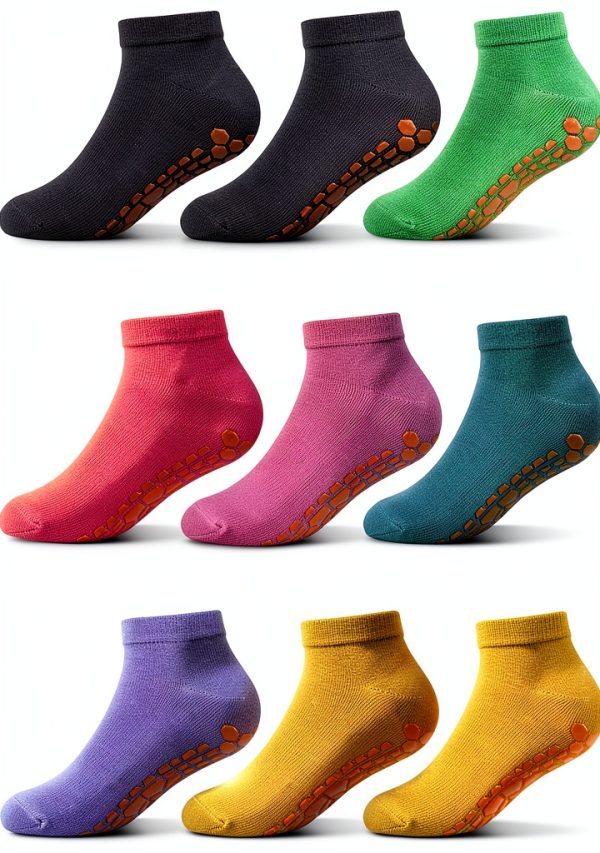 HYCLES Non-Slip Toddler Socks Grip Ankle Sticky Kids 6 Pairs