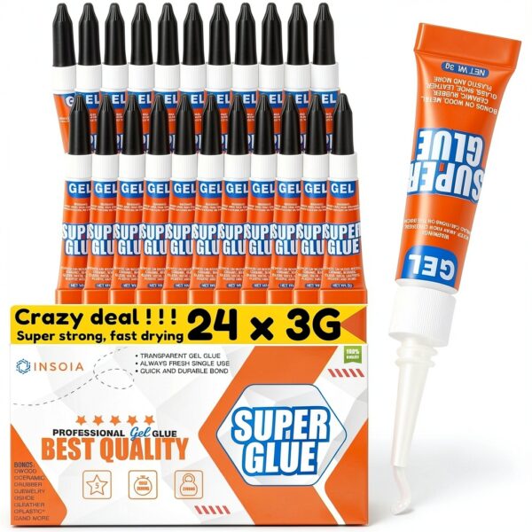 INSOIA Super Glue Gel Liquid Cyanoacrylate Adhesive-0