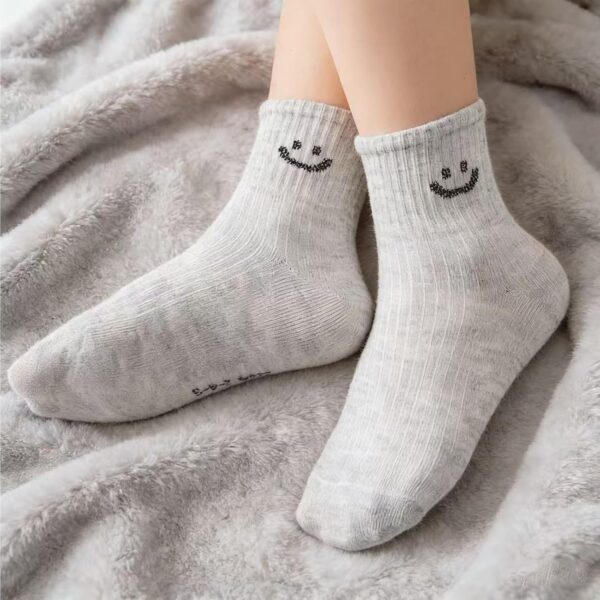 Boys Ankle Socks Cotton Blend Happy Face Design Toddler-5