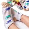 Dinosaur Socks Boys Ankle Breathable Fabric Fun Print-4