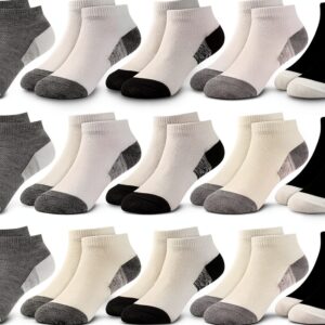 Boys Ankle Socks 20 Pairs Multicolor Polyester Comfort Fit-0