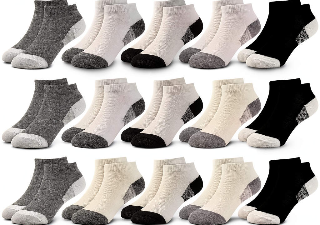 Boys wearing multicolor ankle socks while playing outdoors