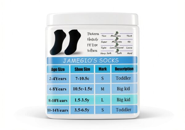 Kids Black Cotton Socks 18 Pairs Low Cut Unisex Children-1