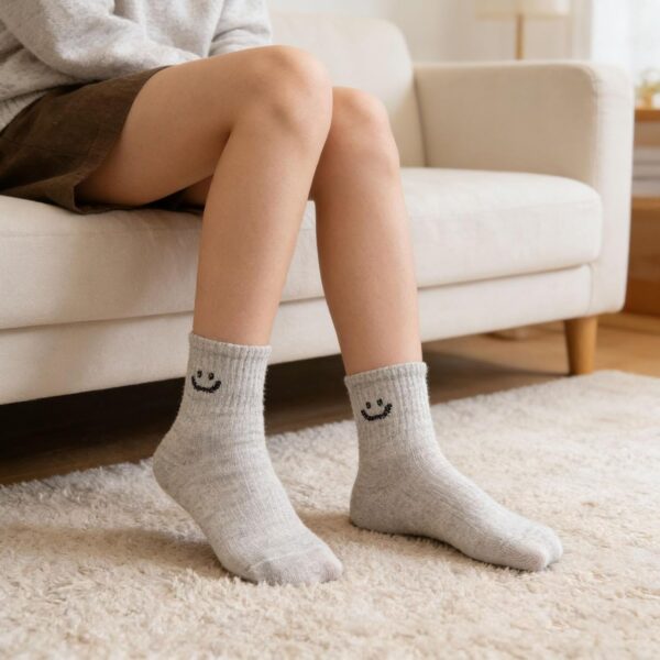 Boys Ankle Socks Cotton Blend Happy Face Design Toddler-7