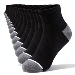 Boys Black Ankle Socks 20 Pairs Ultra Soft Reinforced-0