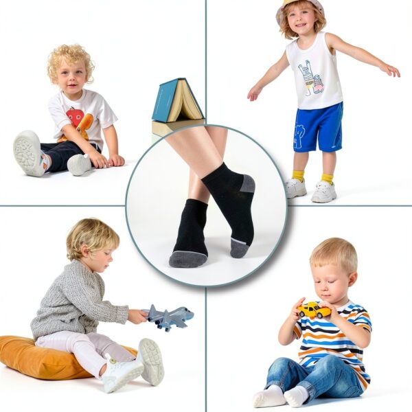 Boys Black Ankle Socks 20 Pairs Ultra Soft Reinforced-2