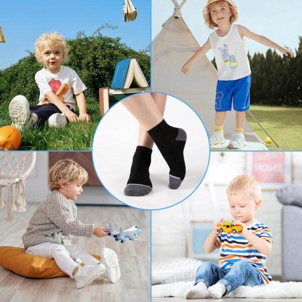 Boys Black Ankle Socks 20 Pairs Ultra Soft Reinforced-3