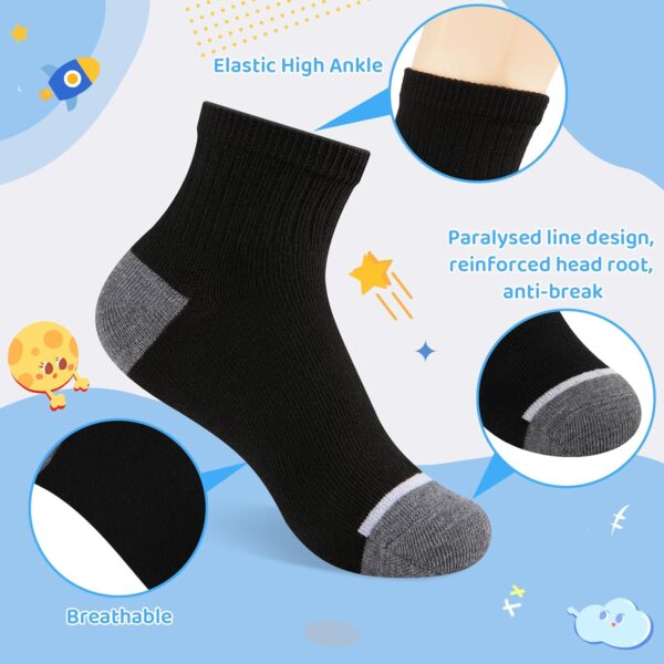 Boys Black Ankle Socks 20 Pairs Ultra Soft Reinforced-4