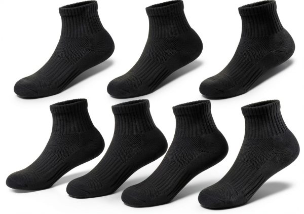Kids Ankle Socks Boys Cushioned Athletic Cotton Quarter