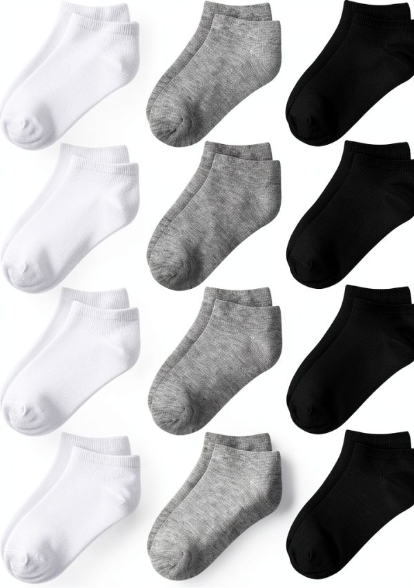 Cooraby Kids Ankle Socks 15 Pack Cotton Blend Low Cut
