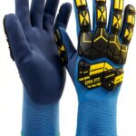 Blue Impact Safety Gloves Large 1 Pair Waterproof Insulated-0