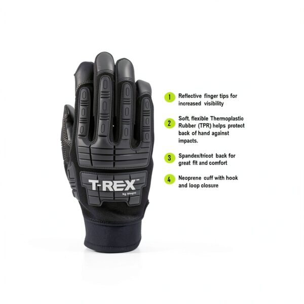 MAGID Impact Protection Gloves M-Force Defense System Black-4