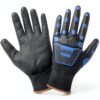 Impact Reducing Safety Gloves Large Black Blue by Global Glove-0