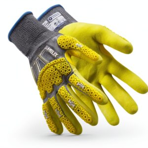 Impact Safety Gloves HexArmor 3014IMP-L Hi Vis Nitrile Palm-0