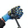 Blue Impact Safety Gloves Large 1 Pair Waterproof Insulated-4