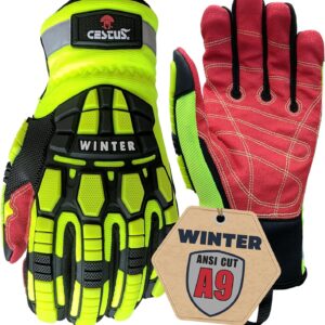Cestus 5207 ANSI Cut A9 Winter Work Gloves Insulated Waterproof Impact-0