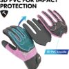 Vgo Heavy Duty Leather Work Gloves Women Impact Protection Purple-1