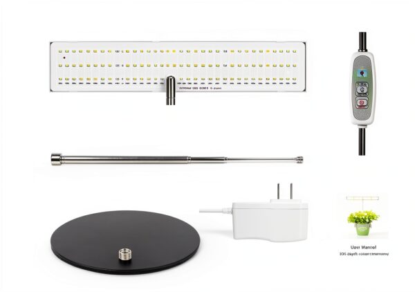 Grow Light LORDEM Spectrum LED Lamp Adjustable Height Dimmable-6
