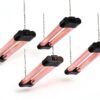 Hlite 16inch 4 Pack LED Grow Lights - Linkable Grow Lights for Indoor Plants, Full Spectrum Plant Lights Plug and Hanging Design with On/Off Switch Hanging Grow Light from seedling to Flowering, Black-0